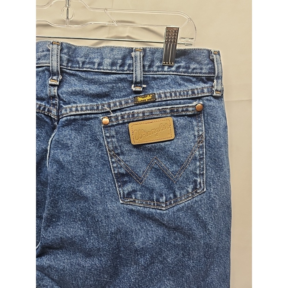 Wrangler Men Blue Cowboy Cut Original Fit Jeans Stonewashed 1013mwzgk Size 36x30 - Picture 15 of 16
